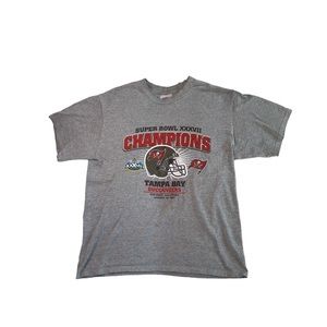 Tampa bay 2003 Super Bowl championships grey / red  medium men’s t shirt